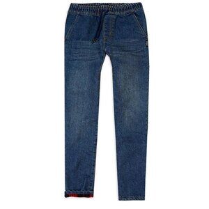 NEW Silver jeans Co Elastic Waist Drawstring Pull On Fleece Lined Nathan Pants